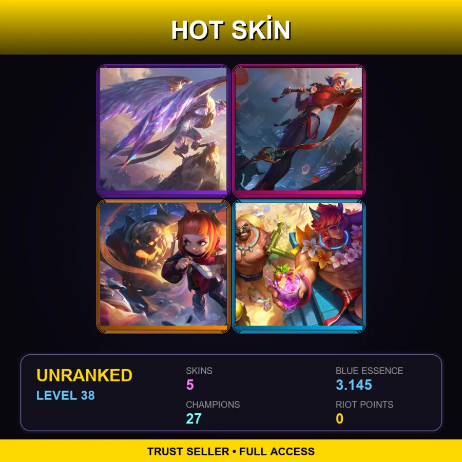 EUW | Lv38 | Unranked | 5 Skin | 27 Champ — Bewitching Neeko