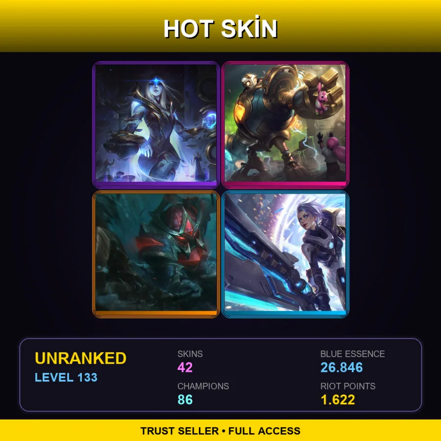 NA | Lv133 | Unranked | 42 Skin | 86 Champ with Teemo