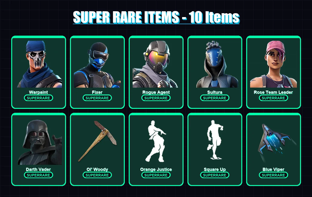 [PS4/PS5/XBOX/PC] | Warpaint | Fixer | Rogue Agent | Sultura | Rose Team Leader | 81 skin | 111 pickaxe | 75 emote | 84 glider | Lv1345