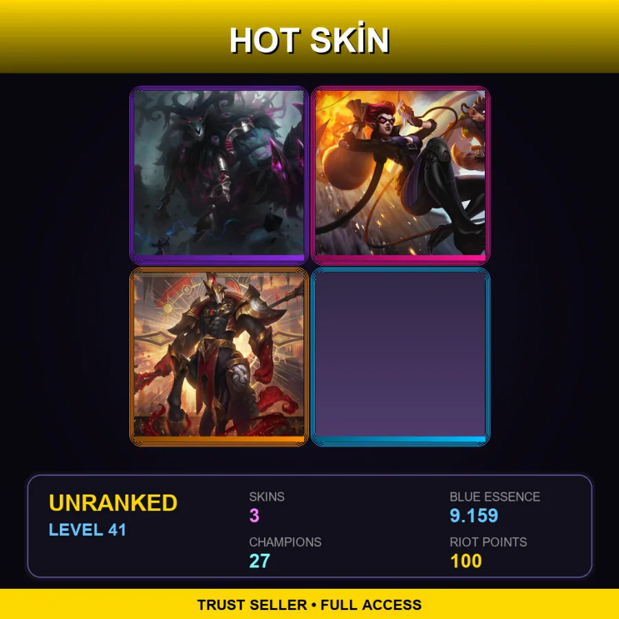LAN | Lv41 | Unranked | 3 Skin | 27 Champ — Unranked / Smurf League of Legends