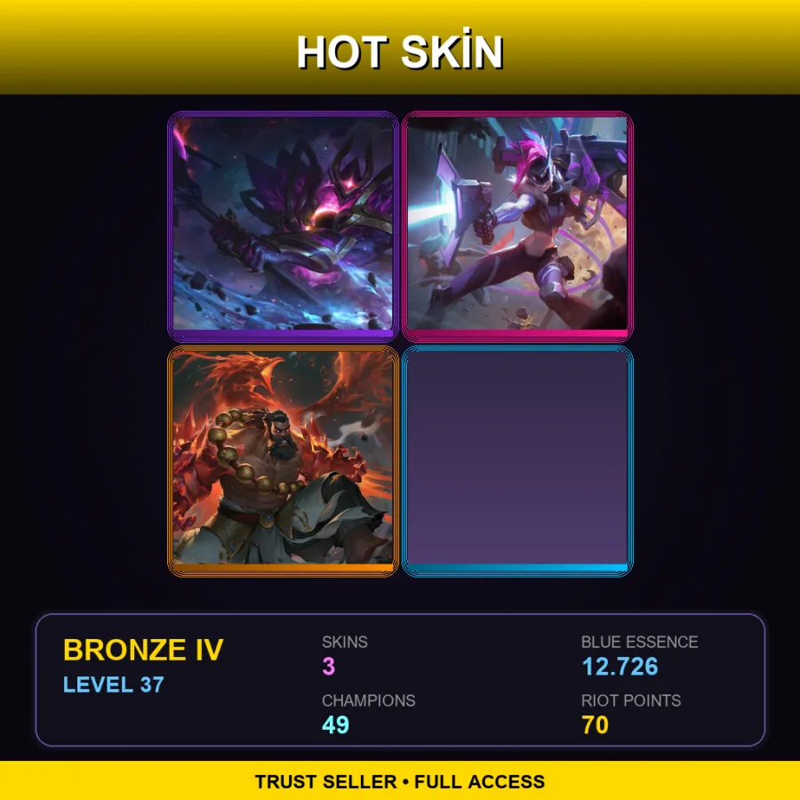 BR | Lv37 | Bronze IV | 3 Skin | 49 Champ