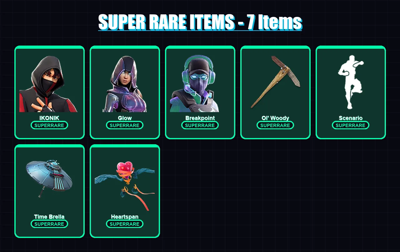 [PC/XBOX] | IKONIK | Glow | Breakpoint | Ronin | Snap | 75 skin | 88 pickaxe | 83 emote | 92 glider | Lv1258
