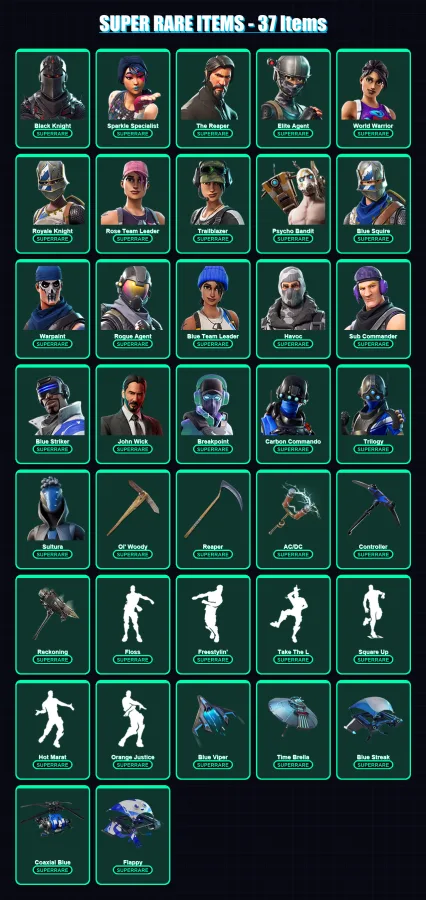 [PC/XBOX/PSN] | Black Knight | Sparkle Specialist | The Reaper | 305 skin | Lv1776 — Fortnite account