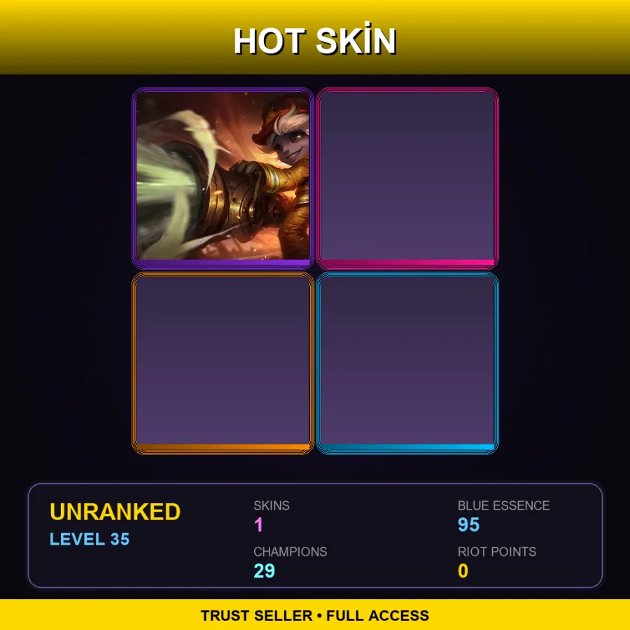 TR | Lv35 | Unranked | 1 Skin | 29 Champ — Unranked / Smurf League of Legends