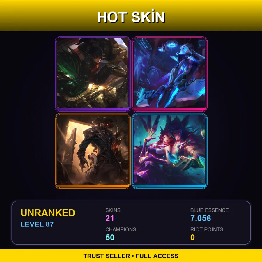 SG | Lv87 | Unranked | 21 Skin | 50 Champ — Surfer Singed