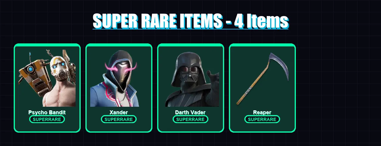 [PC/PSN] | Psycho Bandit | Xander | Darth Vader | Malik | Joltara | 86 skin | 111 pickaxe | 76 emote | 50 glider | Lv749