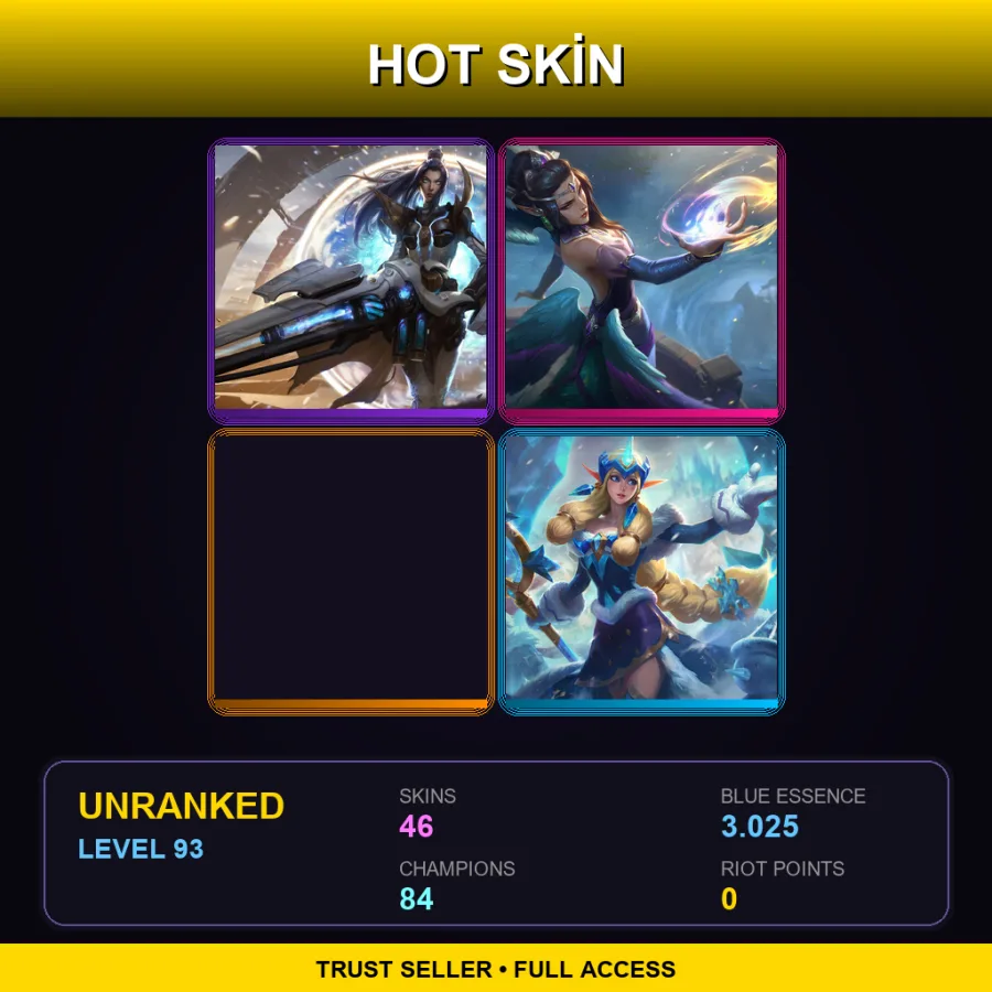 TR | Lv93 | Unranked | 46 Skin | 84 Champ
