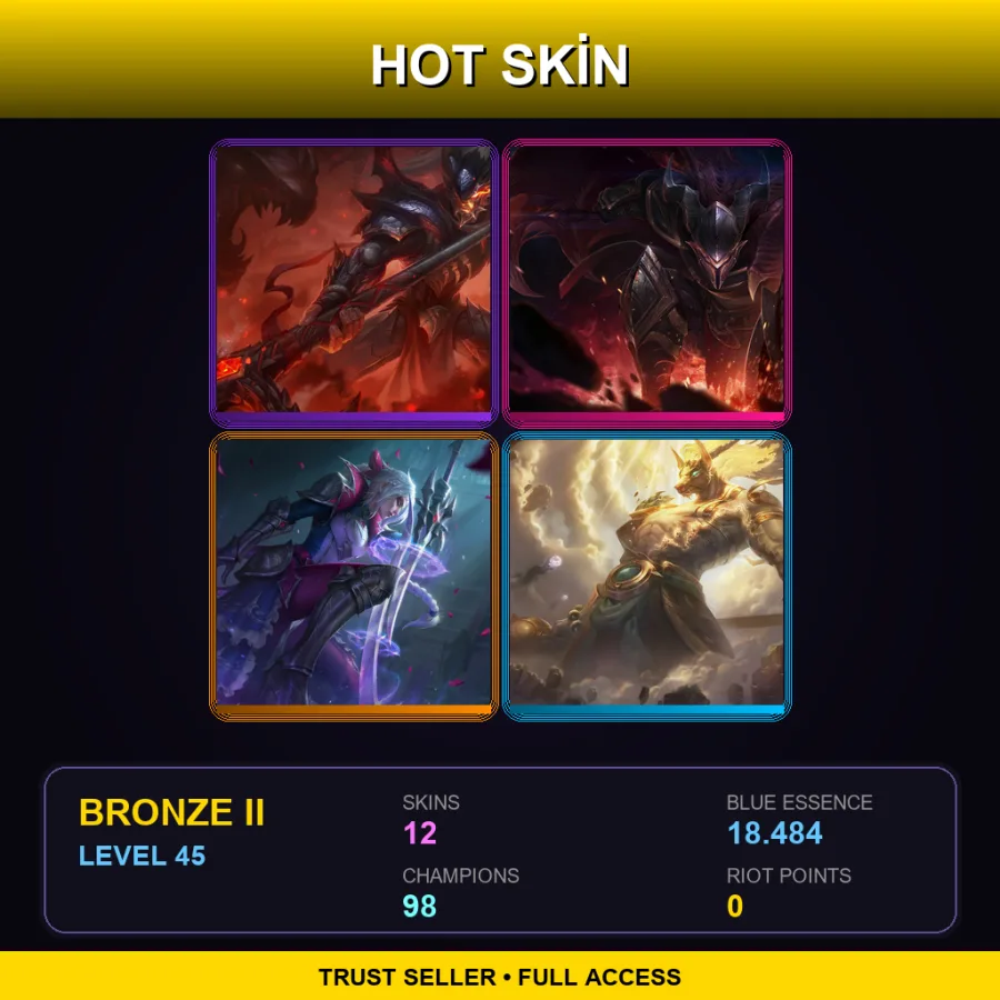 VN | Lv45 | Bronze II | 12 Skin | 98 Champ
