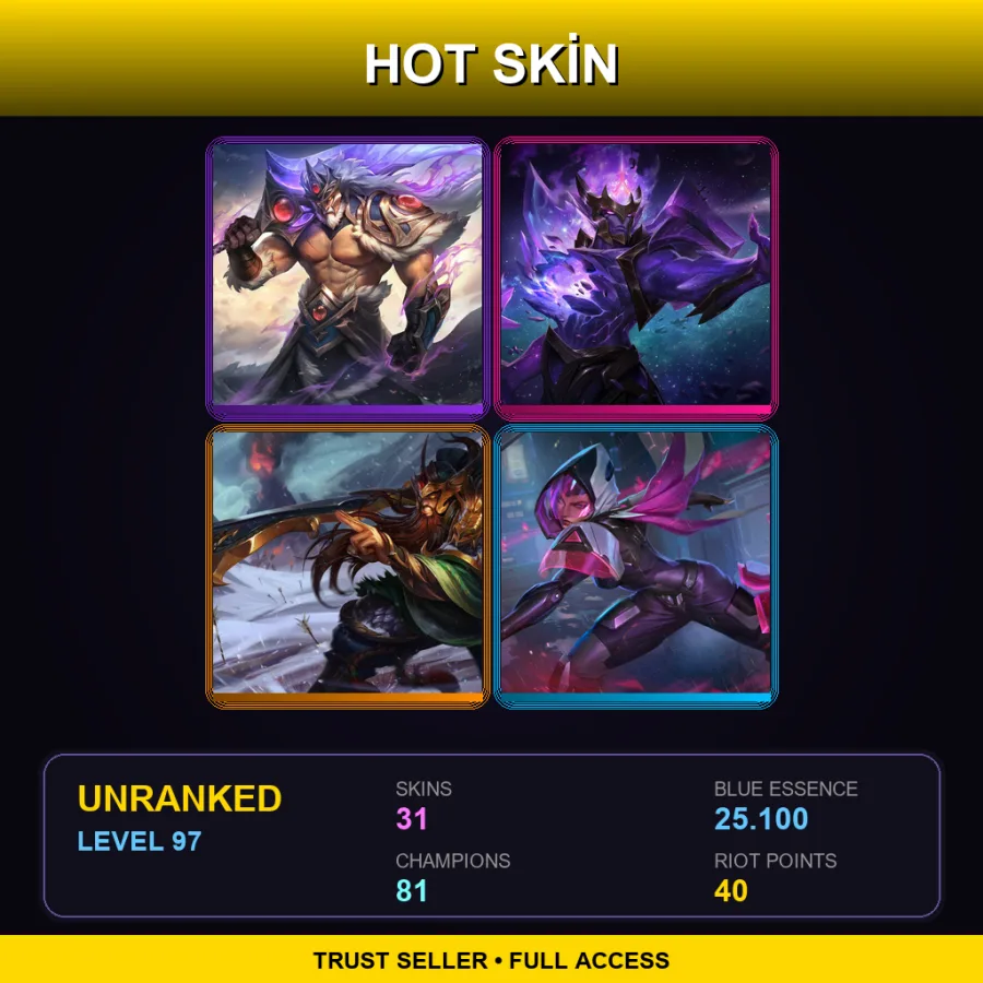 VN | Lv97 | Unranked | 31 Skin | 81 Champ — Arcane Inventor Jayce