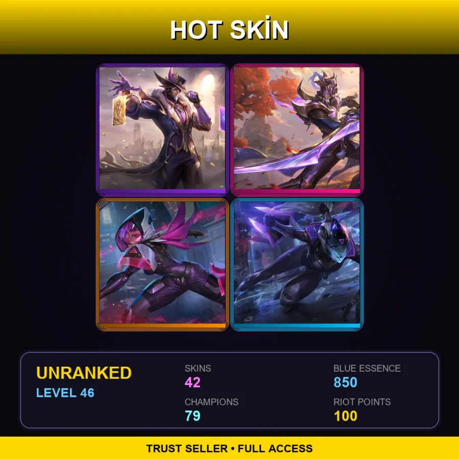EUW | Lv46 | Unranked | 42 Skin | 79 Champ — LoL account