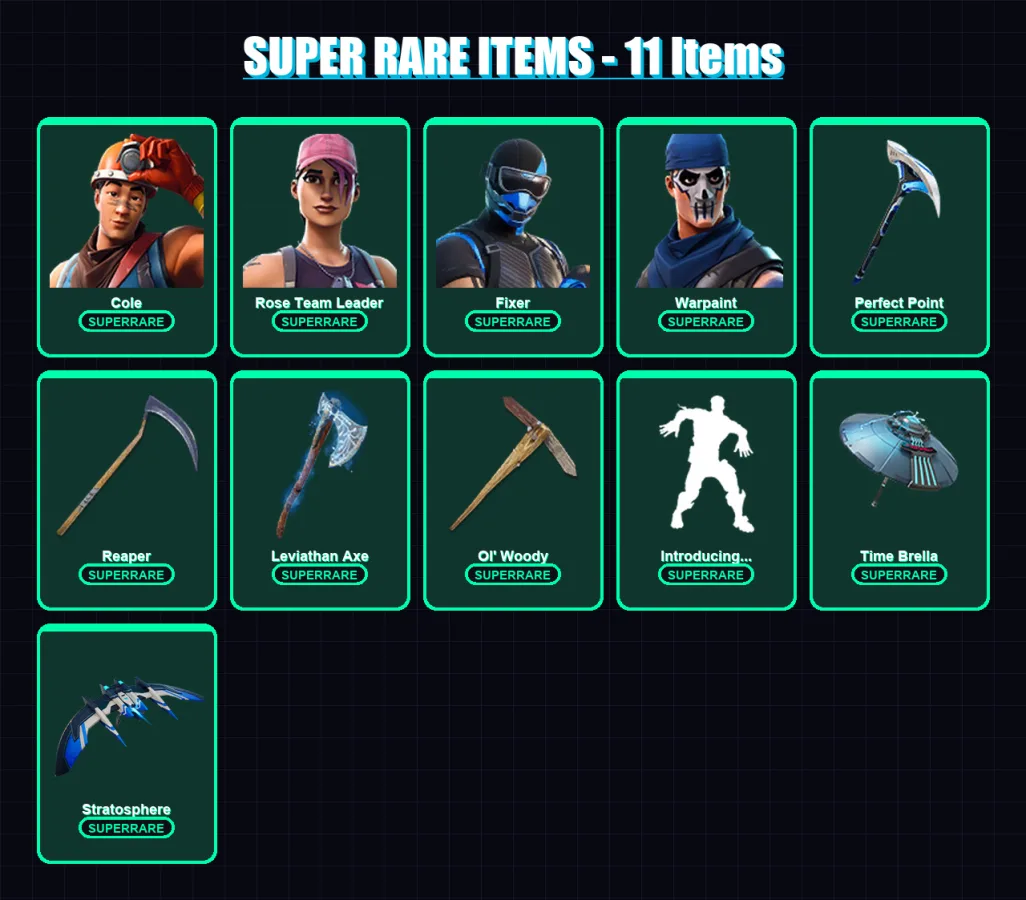 [PS4/PS5/PC] | Cole | Rose Team Leader | Fixer | Warpaint | Gear Specialist Maya | 165 skin | 223 pickaxe | 196 emote | 187 glider | Lv3027