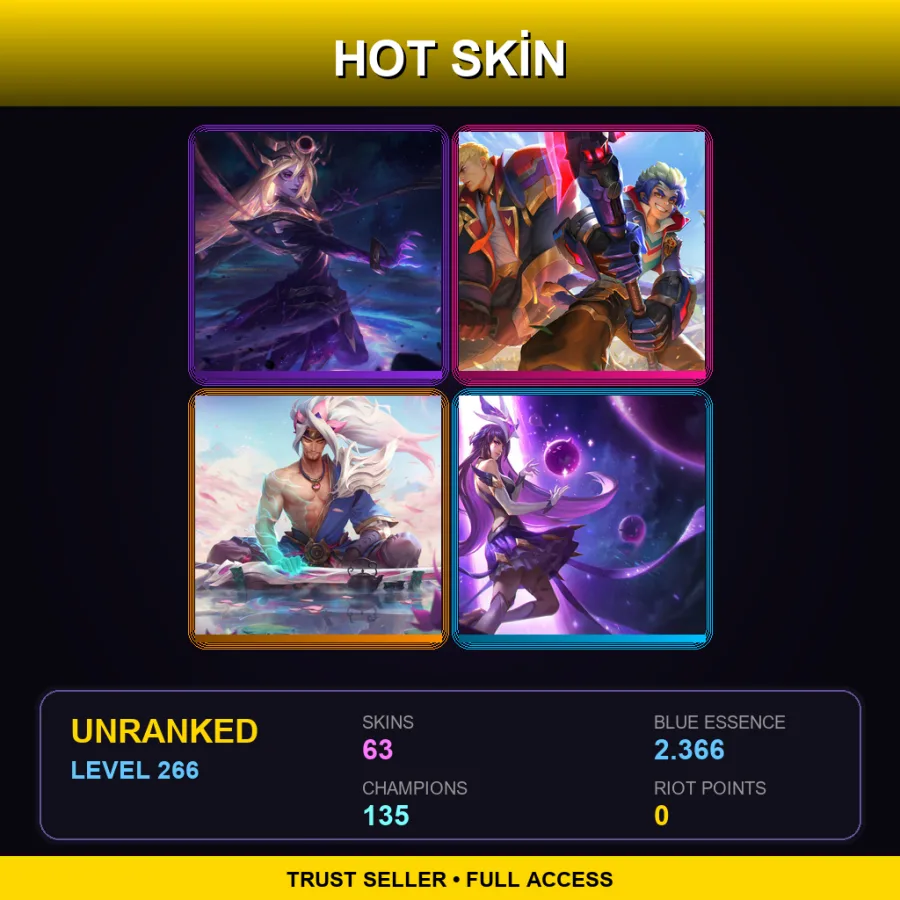 ME | Lv266 | Unranked | 63 Skin | 135 Champ — Sweetheart Rakan