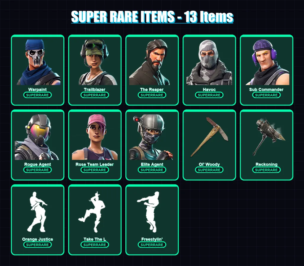 [PS4/PS5/XBOX/PC] | Warpaint | Trailblazer | The Reaper | Havoc | Sub Commander | 51 skin | 39 pickaxe | 33 emote | 33 glider | Lv354 — Fortnite account
