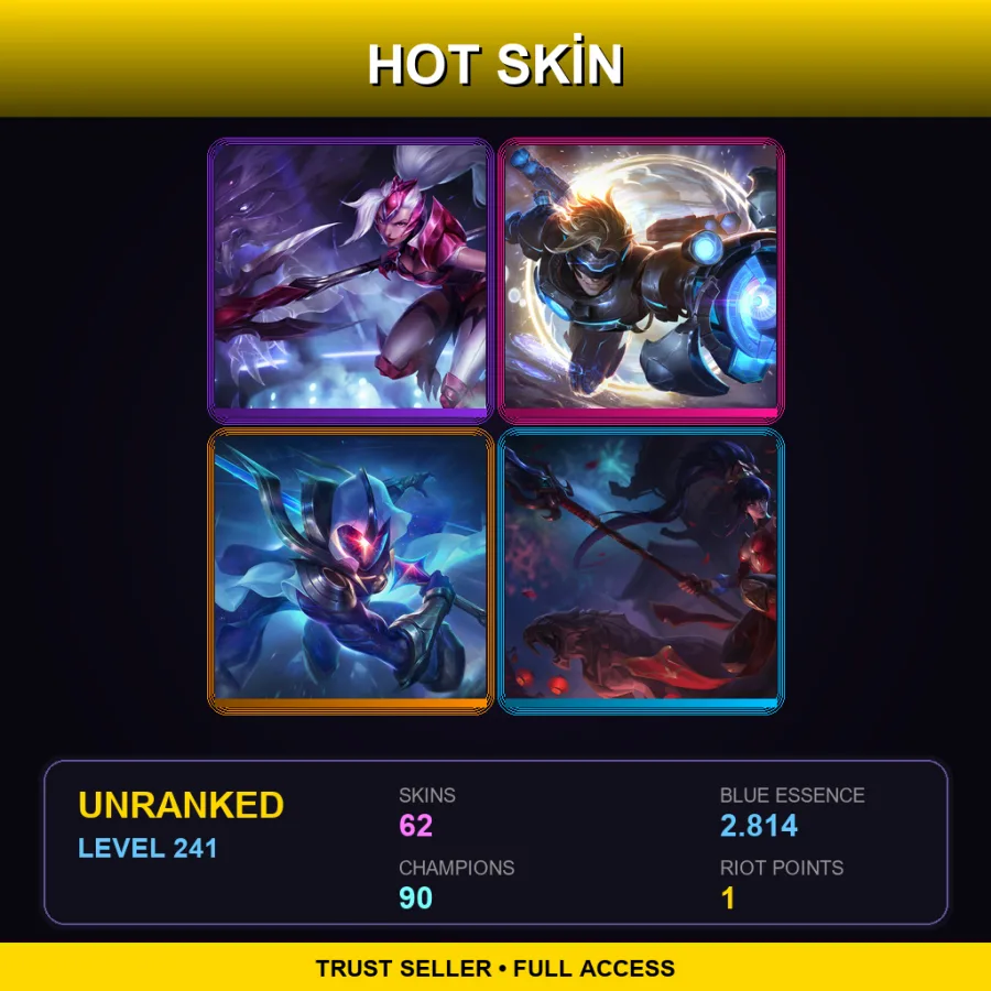 SG | Lv241 | Unranked | 62 Skin | 90 Champ