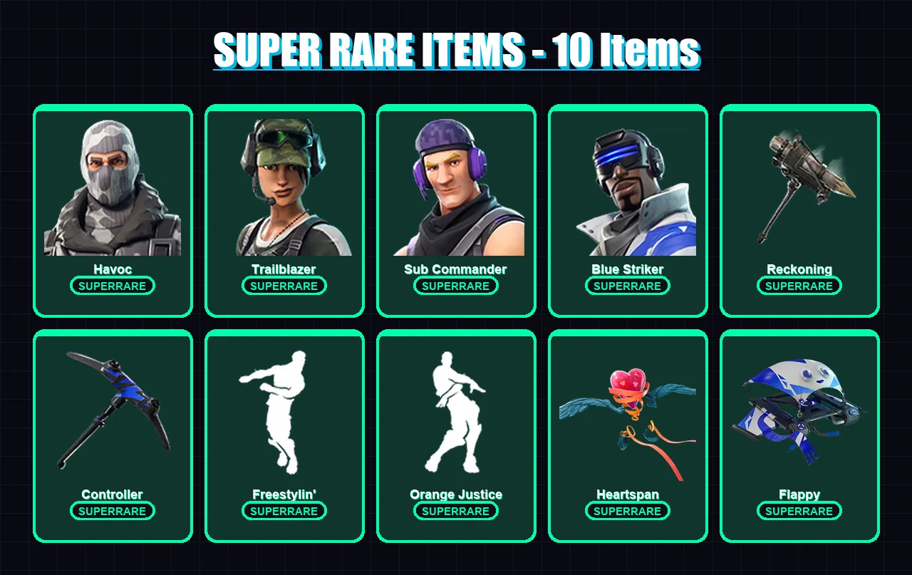 [PC/XBOX/PSN] | Havoc | Trailblazer | Sub Commander | Blue Striker | A.I.M. | 34 skin | 30 pickaxe | 34 emote | 39 glider | Lv483