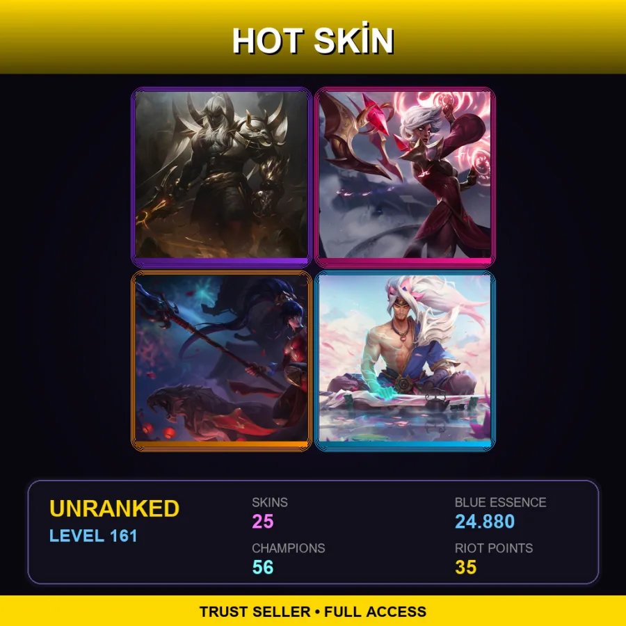 RU | Lv161 | Unranked | 25 Skin | 56 Champ
