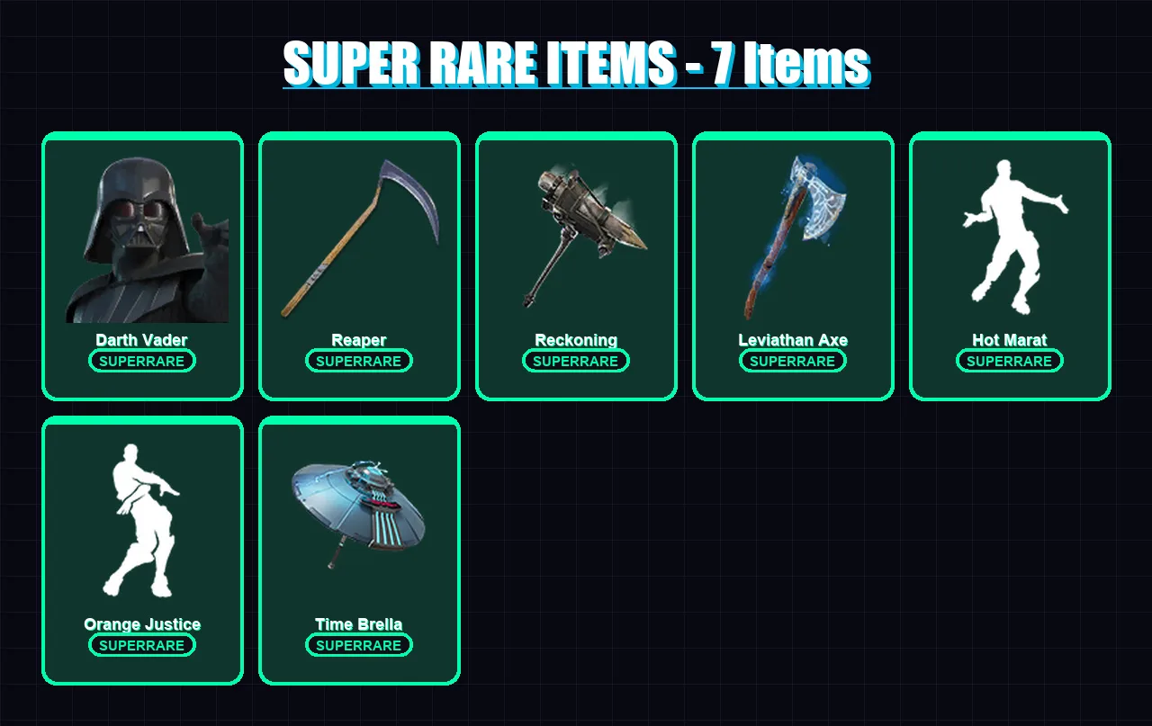 [PC/XBOX] | Darth Vader | Deadpool | Zenith | Carbide | Malik | 156 skin | 201 pickaxe | 156 emote | 191 glider | Lv2601