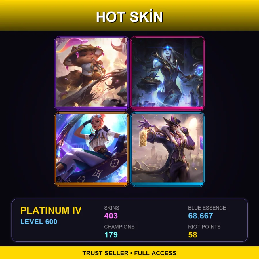 SG | Lv600 | Platinum IV | 403 Skin | 179 Champ