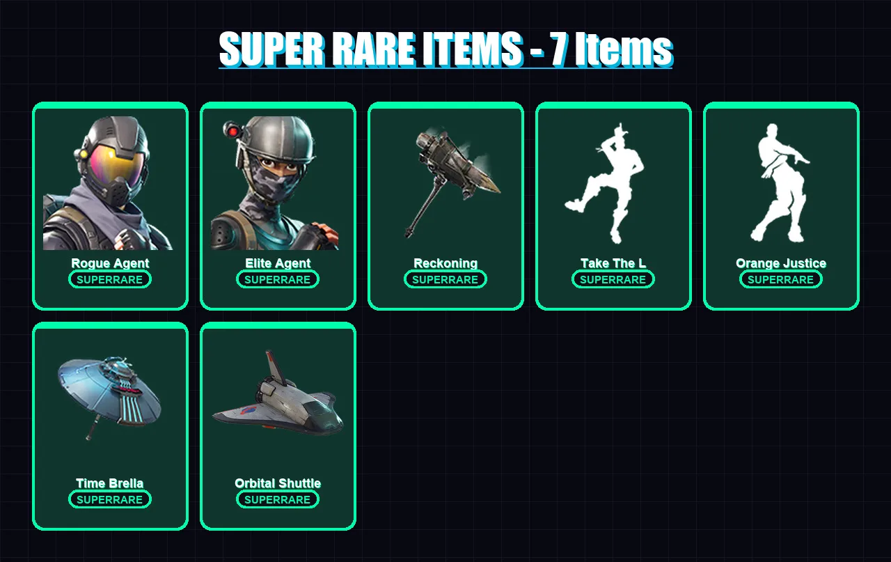 [PC/PSN] | Rogue Agent | Elite Agent | Deadpool | Carbide | Dark Voyager | 64 skin | 50 pickaxe | 55 emote | 57 glider | Lv802
