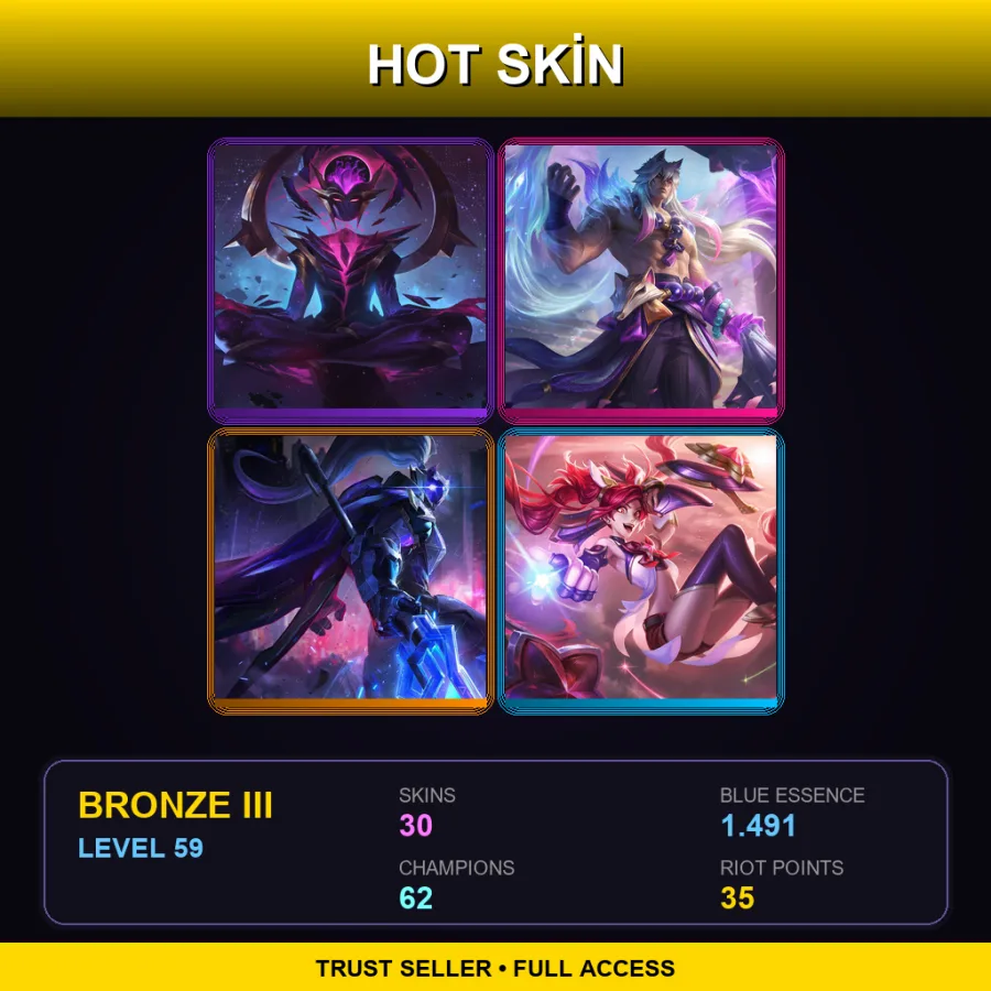 BR | Lv59 | Bronze III | 30 Skin | 62 Champ