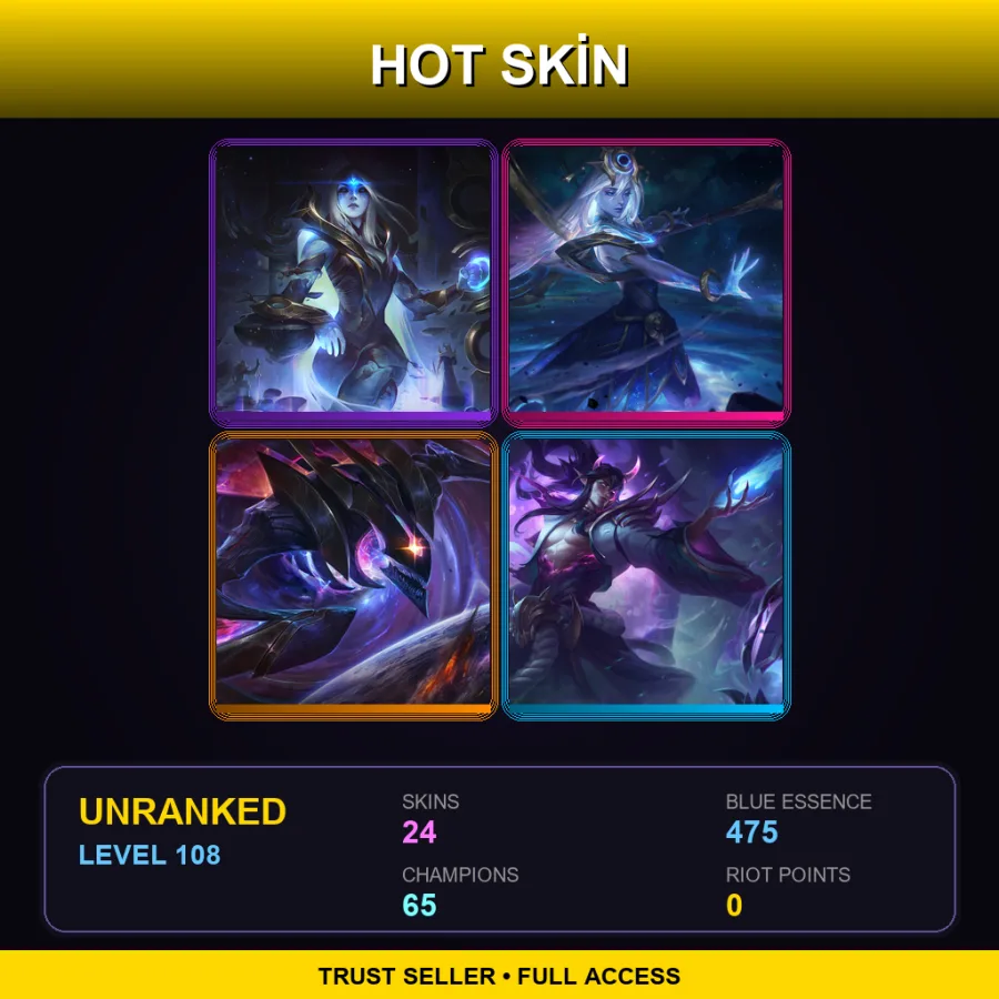LAN | Lv108 | Unranked | 24 Skin | 65 Champ
