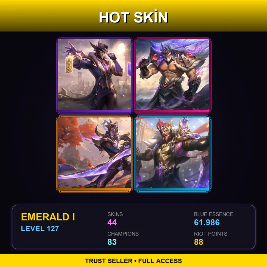 BR | Lv127 | Emerald I | 44 Skin | 83 Champ