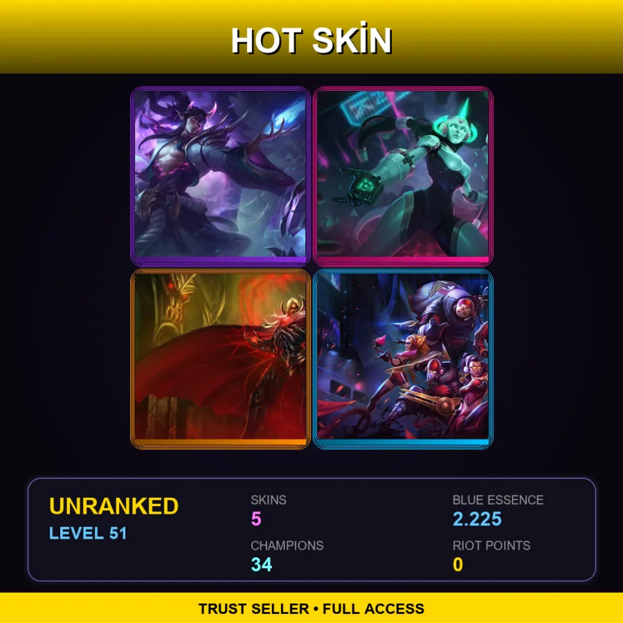 EUNE | Lv51 | Unranked | 5 Skin | 34 Champ — Garen Skin 43