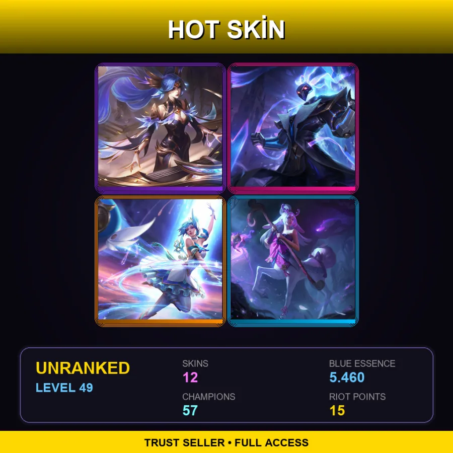ME | Lv49 | Unranked | 12 Skin | 57 Champ