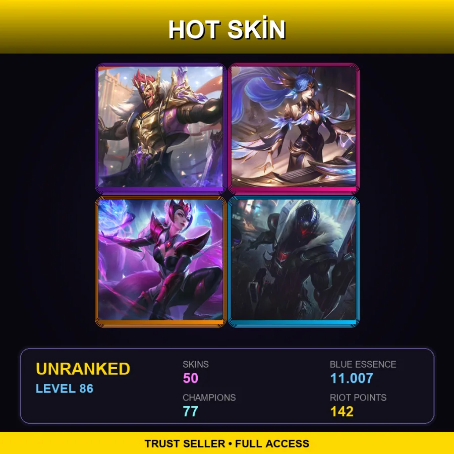 EUW | Lv86 | Unranked | 50 Skin | 77 Champ — Spirit Blossom Yone