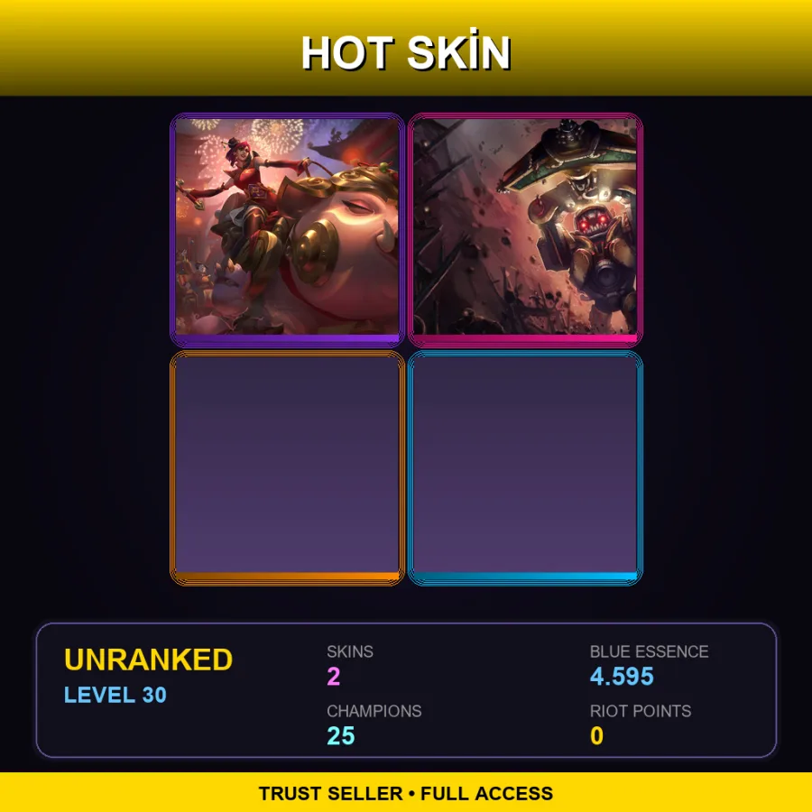 EUW | Lv30 | Unranked | 2 Skin | 25 Champ