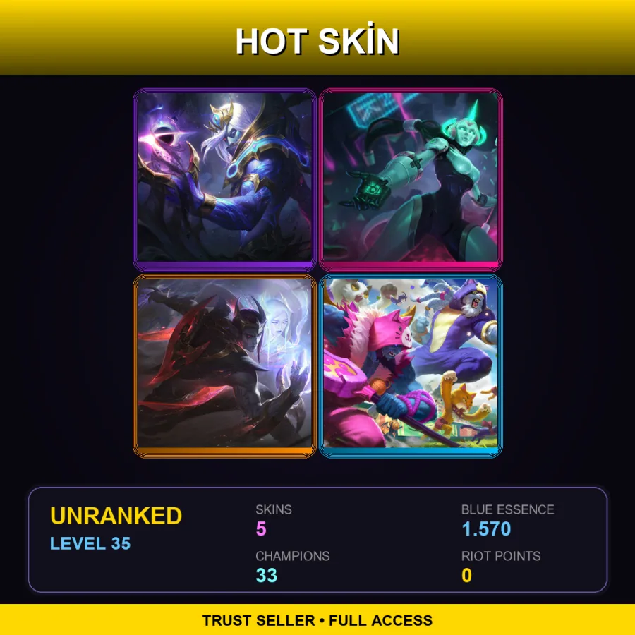 LAS | Lv35 | Unranked | 5 Skin | 33 Champ