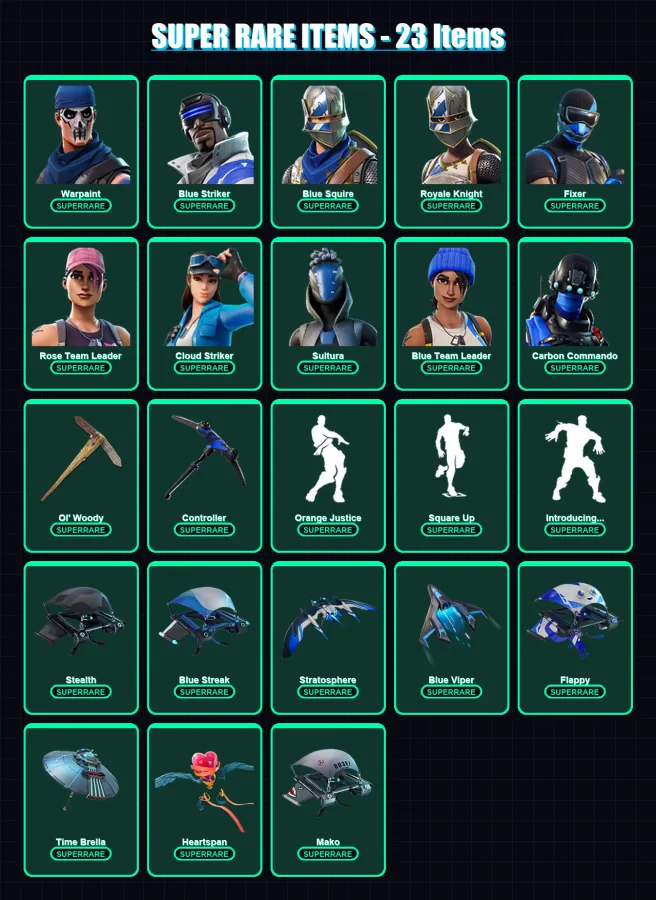 [PC/XBOX/PSN] | Aerial Assault Trooper (OG) | Warpaint | Blue Striker | 106 skin | Lv1497 — Fortnite account