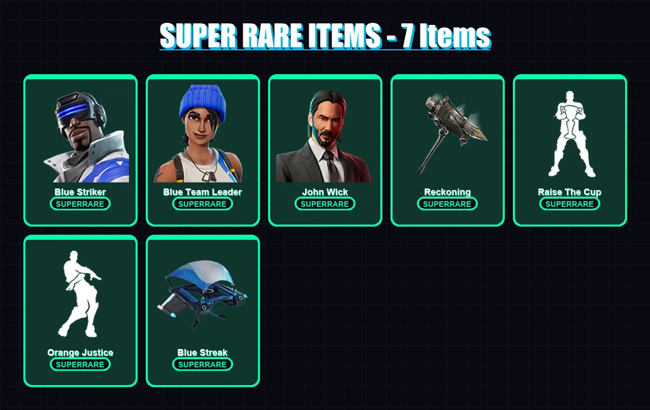 [PS4/PS5/XBOX/PC] | Blue Striker | Blue Team Leader | John Wick | 128 skin | Lv1894