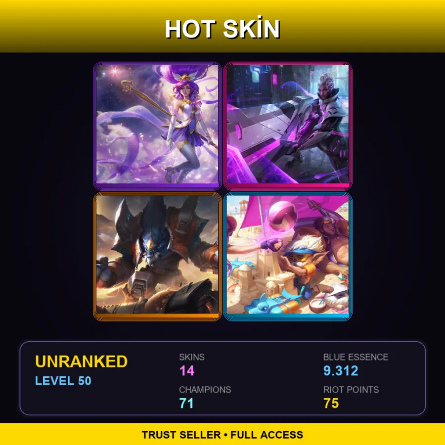 NA | Lv50 | Unranked | 14 Skin | 71 Champ — Withered Rose Syndra