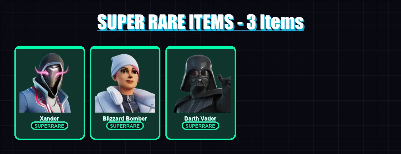[PC] | Xander | Blizzard Bomber | Darth Vader | Renzo the Destroyer | Nezumi | 55 skin | 69 pickaxe | 54 emote | 53 glider | Lv906 — Fortnite account