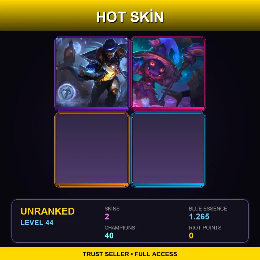 NA | Lv44 | Unranked | 2 Skin | 40 Champ