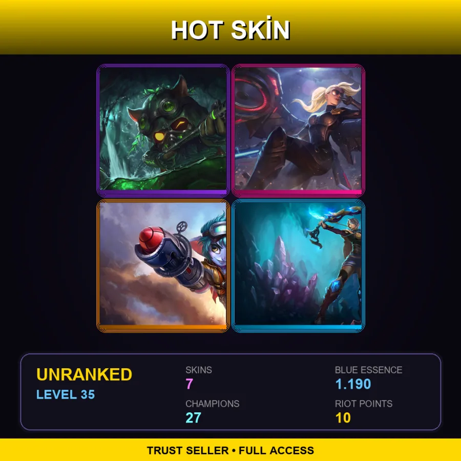EUNE | Lv35 | Unranked | 7 Skin | 27 Champ — Myrmidon Pantheon