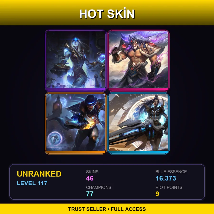 VN | Lv117 | Unranked | 46 Skin | 77 Champ — Mad Scientist Singed