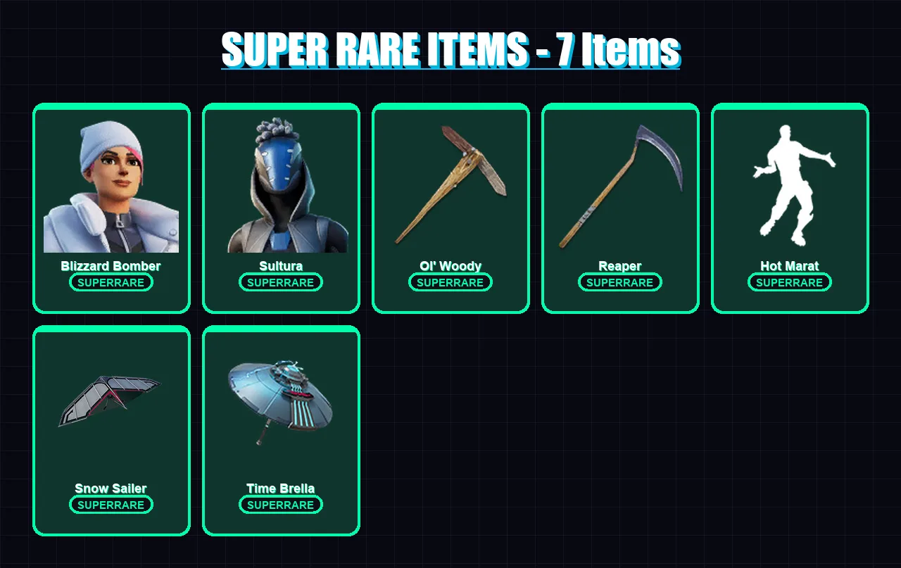 [PS4/PS5/XBOX/PC] | Blizzard Bomber | Sultura | Malik | Blackheart | Valeria | 98 skin | 110 pickaxe | 81 emote | 80 glider | Lv1500