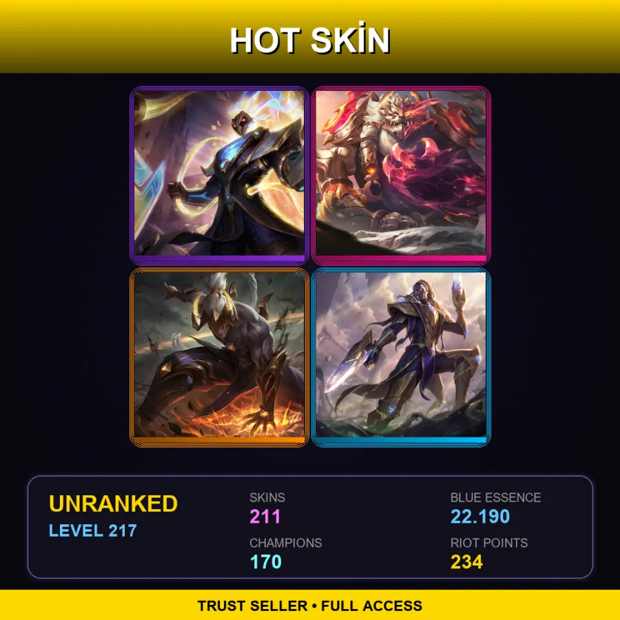 VN | Lv217 | Unranked | 211 Skin | 170 Champ — Firecracker Sett