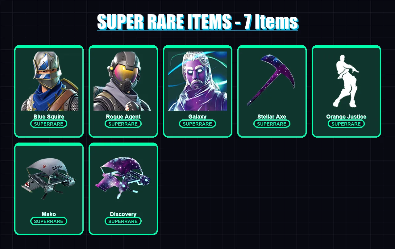 [PC/XBOX/PSN] | Blue Squire | Rogue Agent | Galaxy | Drift | Omega | 30 skin | 33 pickaxe | 28 emote | 36 glider | Lv492