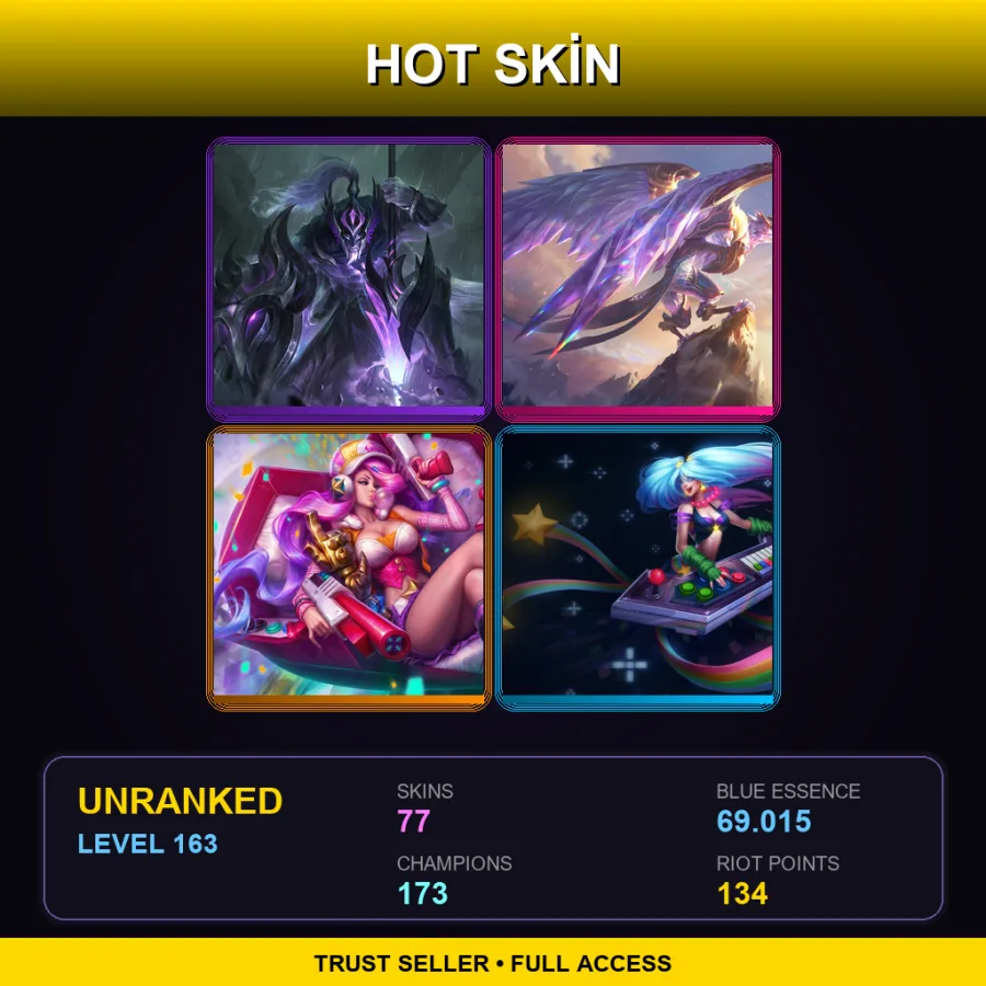 VN | Lv163 | Unranked | 77 Skin | 173 Champ — Program Soraka