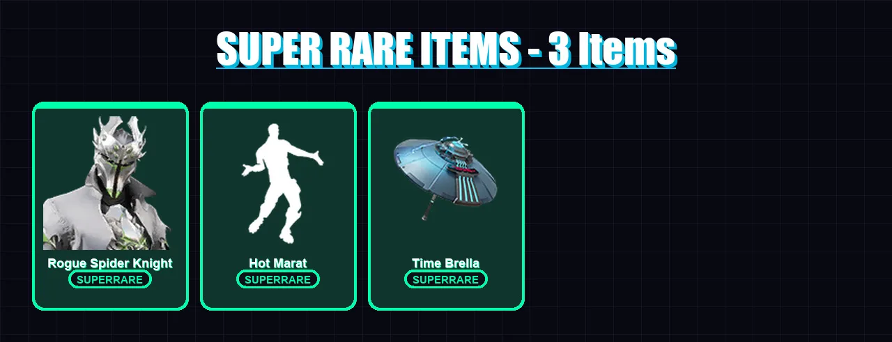[PC/XBOX/PSN] | Rogue Spider Knight | Spectra Knight | Fade | Valeria | Drift | 62 skin | 91 pickaxe | 93 emote | 101 glider | Lv2045