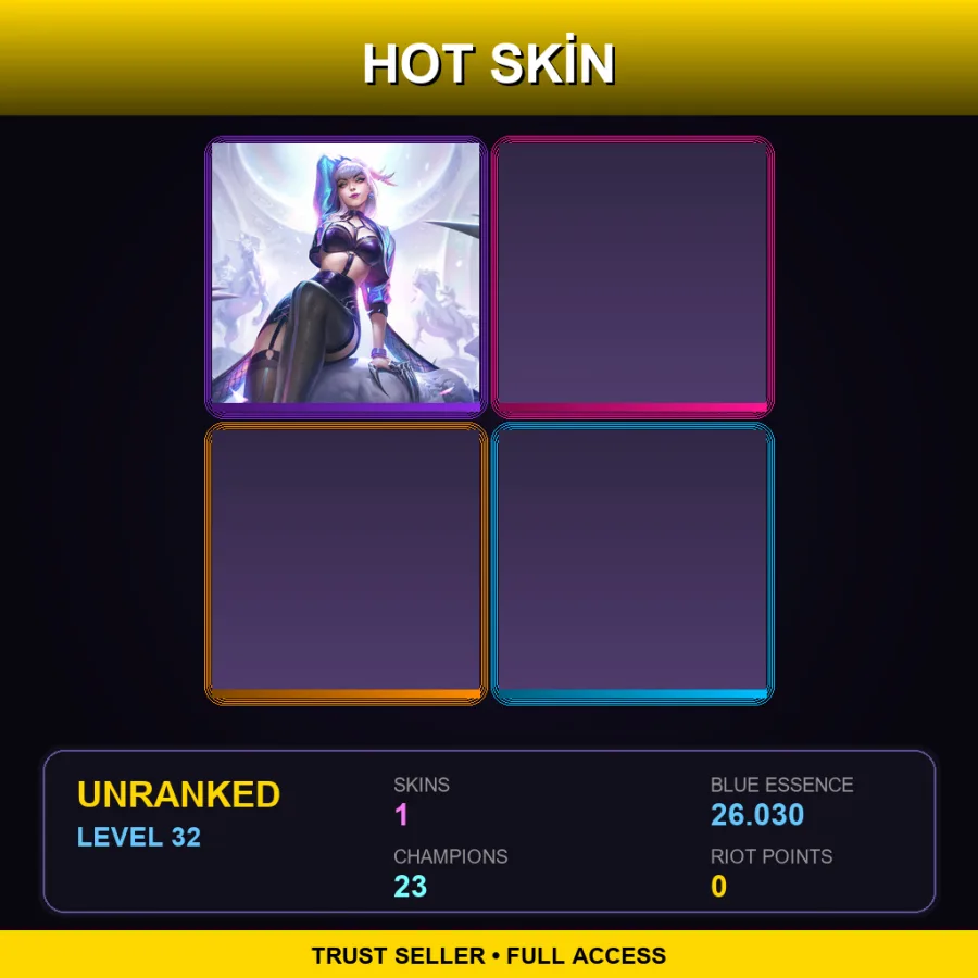 EUW | Lv32 | Unranked | 1 Skin | 23 Champ — LoL account