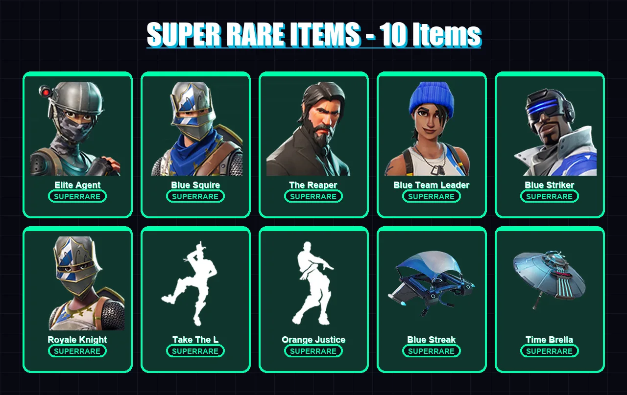 [PS4/PS5/XBOX/PC] | Elite Agent | Blue Squire | The Reaper | 100 skin | Lv1580