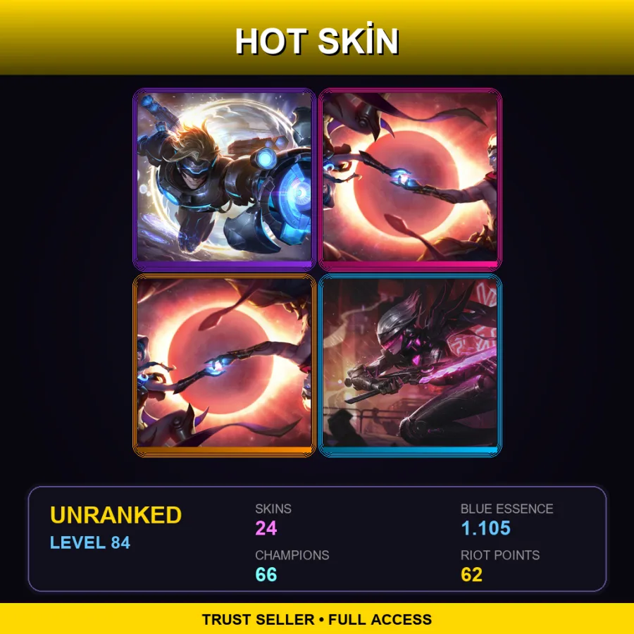 LAN | Lv84 | Unranked | 24 Skin | 66 Champ