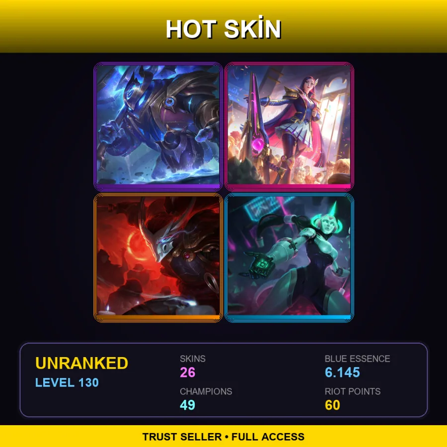 LAS | Lv130 | Unranked | 26 Skin | 49 Champ