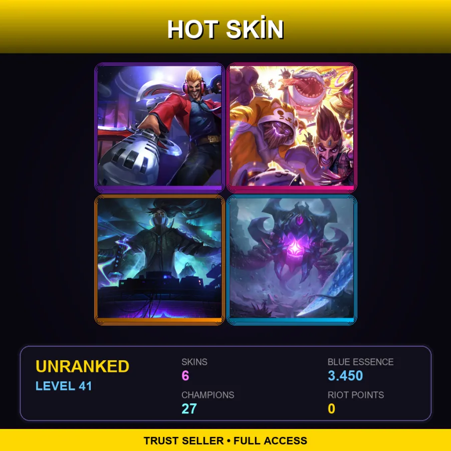 LAN | Lv41 | Unranked | 6 Skin | 27 Champ — Constable Trundle