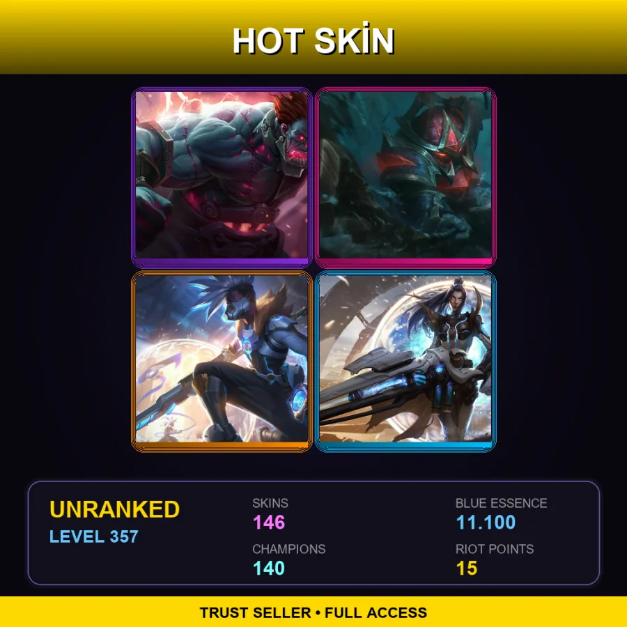 JP | Lv357 | Unranked | 146 Skin | 140 Champ