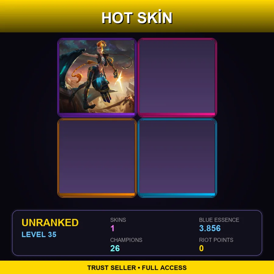 EUW | Lv35 | Unranked | 1 Skin | 26 Champ